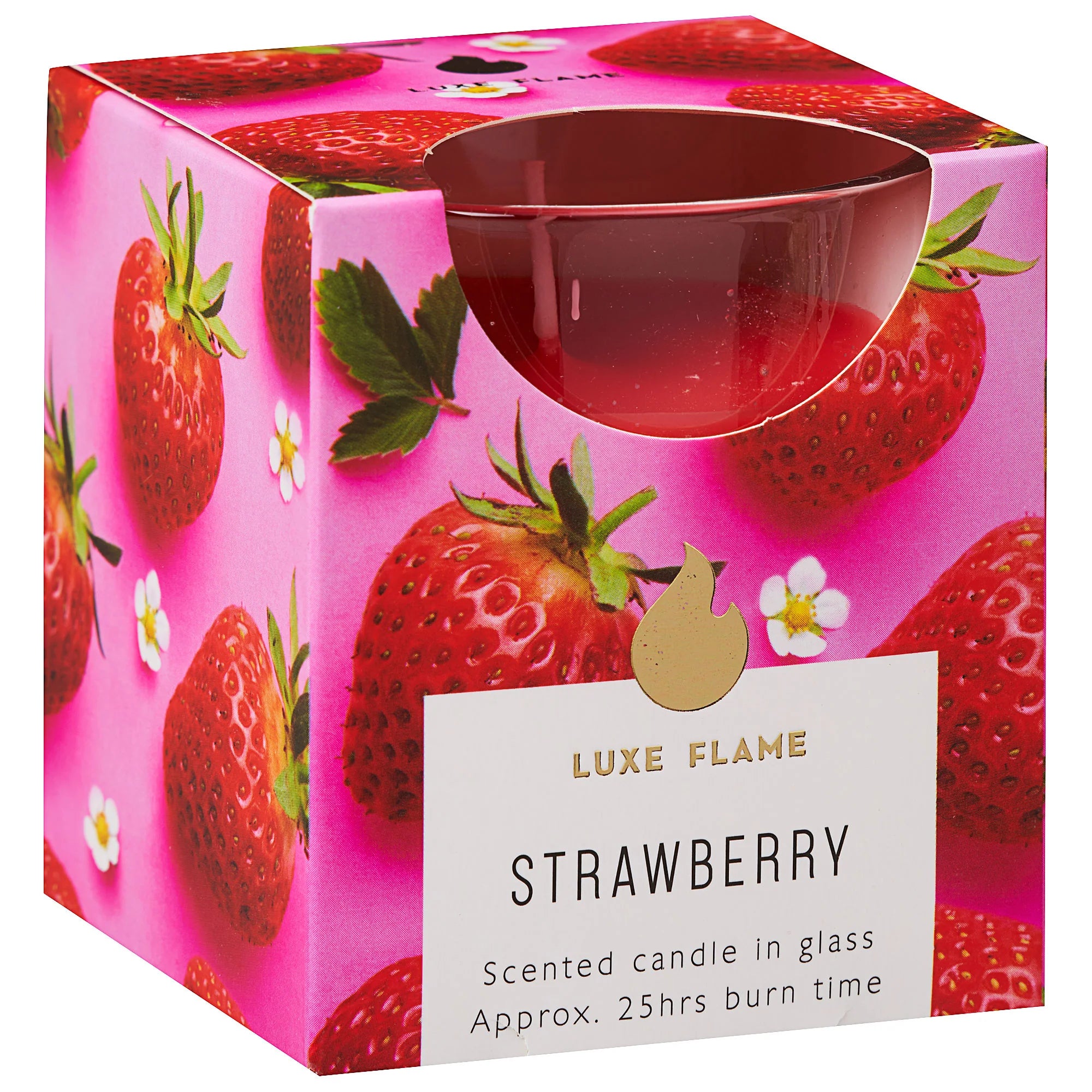 Scented Glass Candle Strawberry 7x8cm