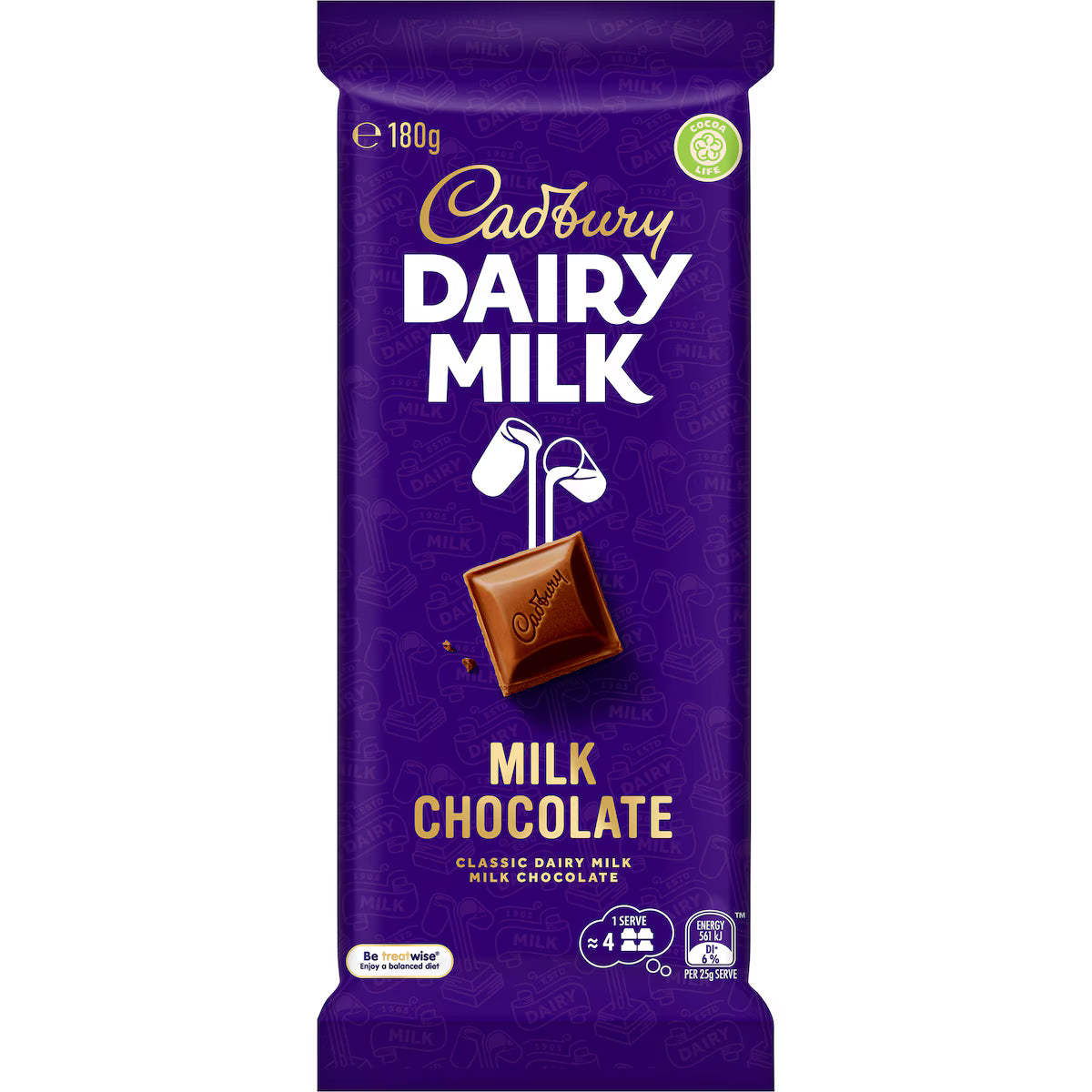 Cadbury Dairy Milk Chocolate Block 180g