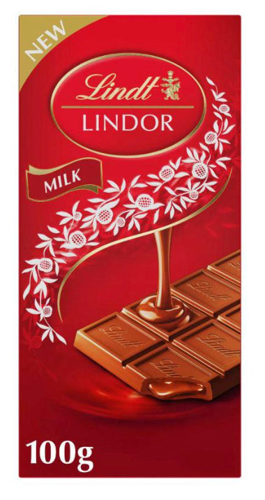 Lindt Lindor Milk Chocolate Block 100g